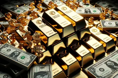 central bank gold reserves with stacks of gold bars