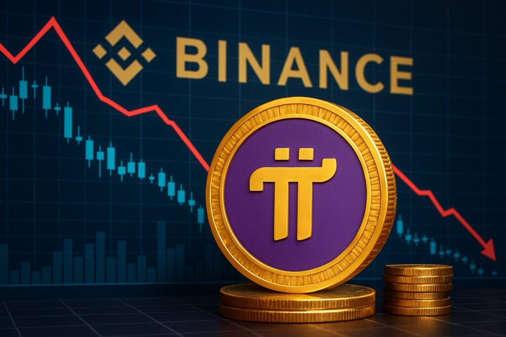 Binance logo with Pi coin symbol