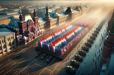 Moscow's Red Square decorated for Victory Day parade