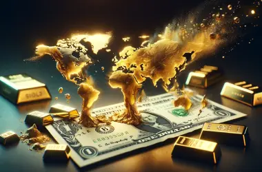 de-dollarization dollar burning gold map