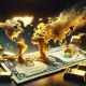de-dollarization dollar burning gold map