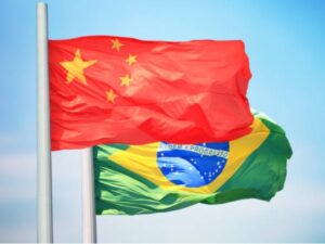 China Brazil BRICS countries flags
