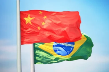 China Brazil BRICS countries flags