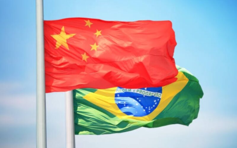 China Brazil BRICS countries flags