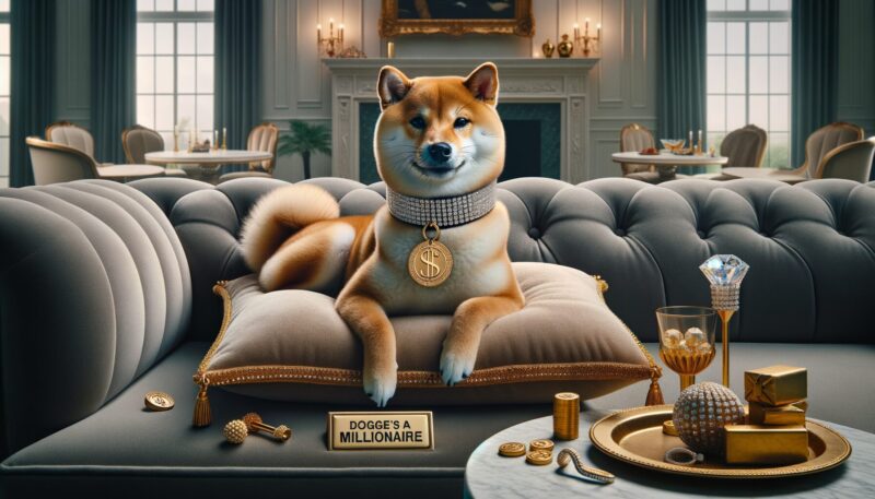 shiba inu millionaire hyperealistic