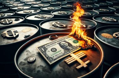 dollar burning oil barells chinese yuan de-dollarization