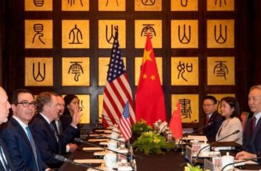 US-China trade officials at recent negotiations