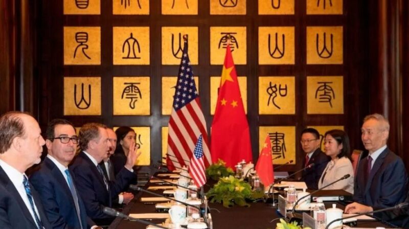 US-China trade officials at recent negotiations