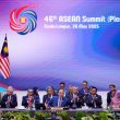 ASEAN leaders standing together at 46th Summit in Kuala Lumpur