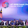 ASEAN leaders standing together at 46th Summit in Kuala Lumpur