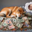 shiba inu sleeping
