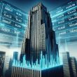 JPMorgan headquarters with stock ticker