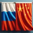 Russia and China Flag