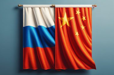 Russia and China Flag