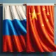 Russia and China Flag