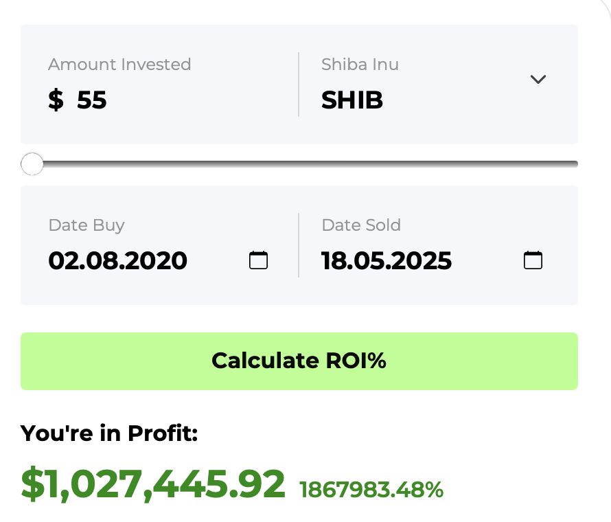 Shiba Inu ROI