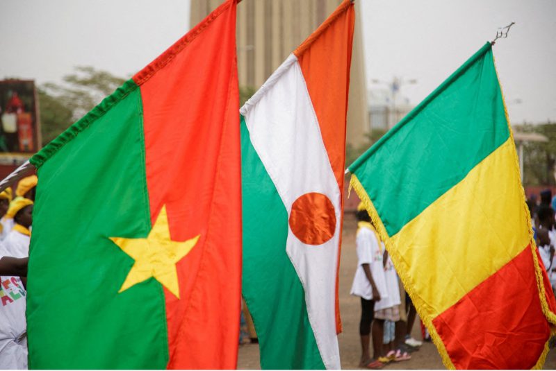 alliance of the sahel states aes mali niger burkina faso flags west africa