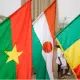 alliance of the sahel states aes mali niger burkina faso flags west africa