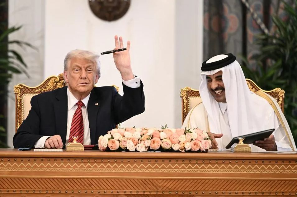 Qatar Emir reacts to Trump