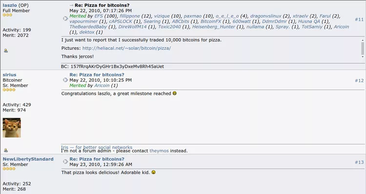 Laszlo's BTC Purchase Announcement on Bitcoin Forum