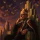 Warren Buffet Sitting On A Pile of Cash