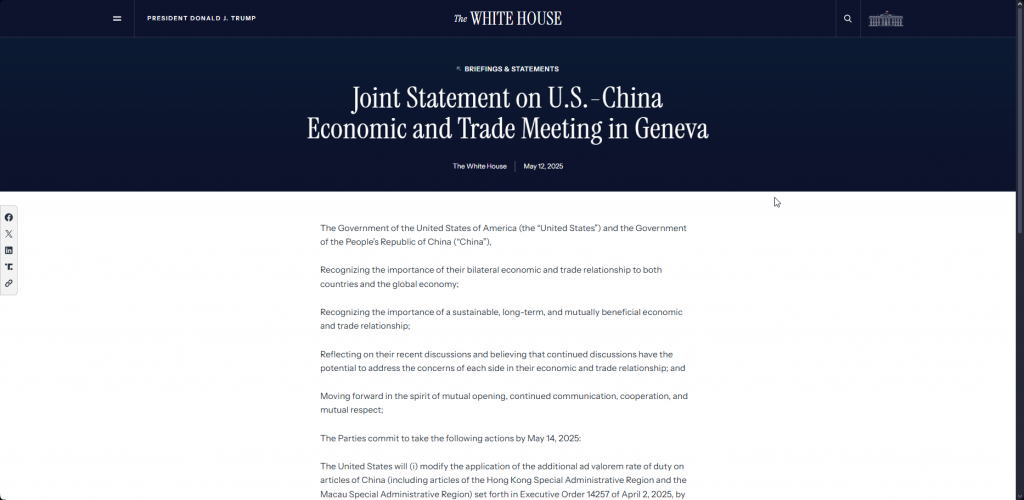 white house annoucement