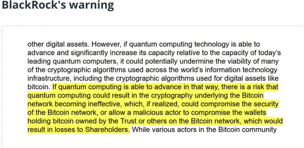 BlackRock quantum warning document