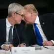 Trump whispers to Tim Cook