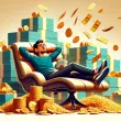 A man enjoying his wealth