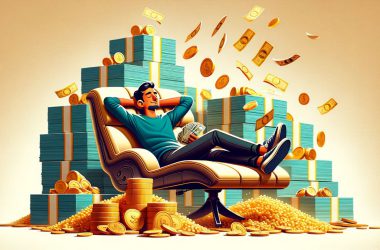A man enjoying his wealth