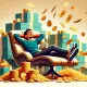 A man enjoying his wealth