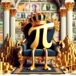 PI COIN WEARING A CROWN