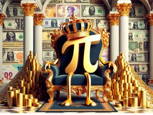 PI COIN WEARING A CROWN