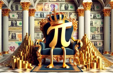 PI COIN WEARING A CROWN