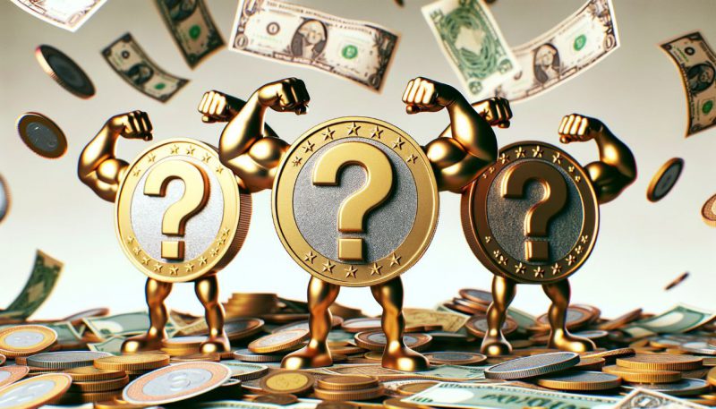 3 COINS WITH MUSCLES