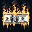 A BURNING USD BILL