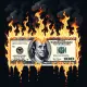 A BURNING USD BILL