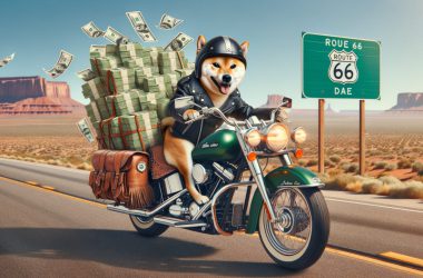 Shiba Inu on Harley route 66