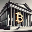 Texas Capitol building with Bitcoin overlay