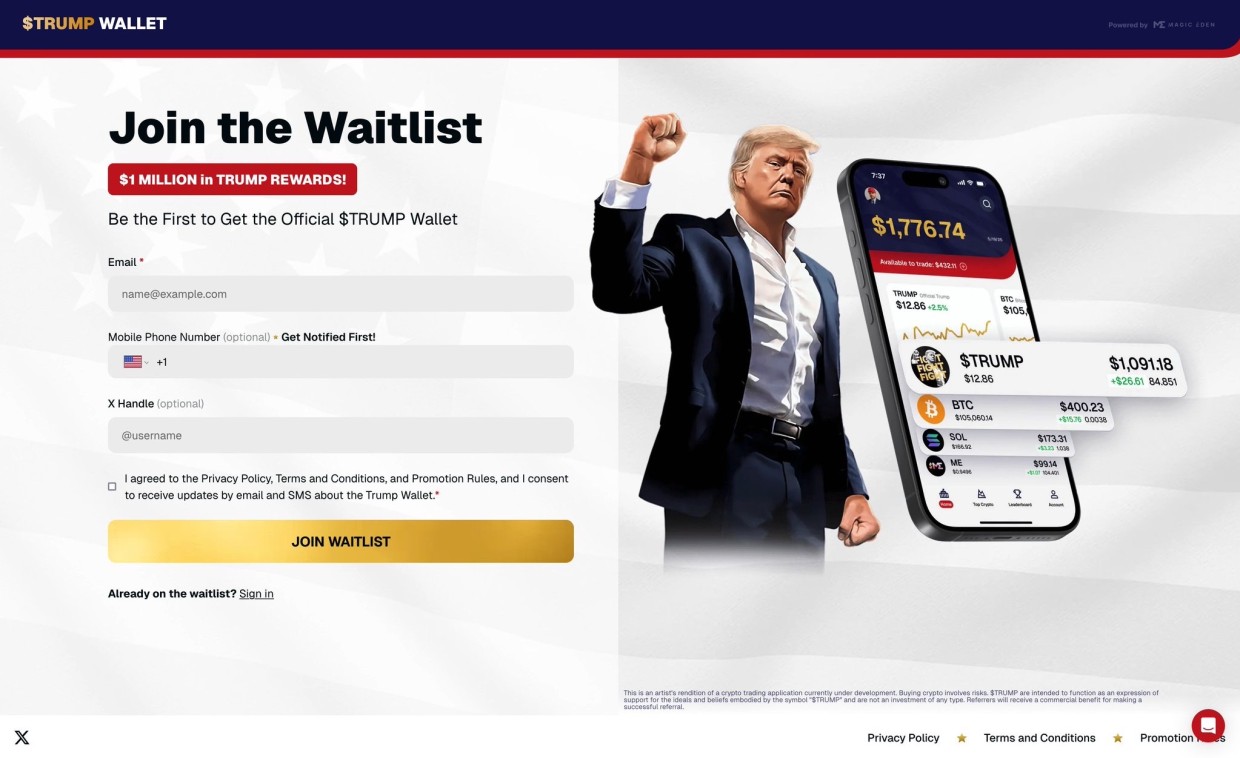 US President Trump to Launch Crypto Wallet & Trading App
