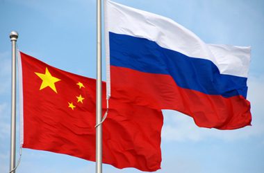 Flags China and Russia