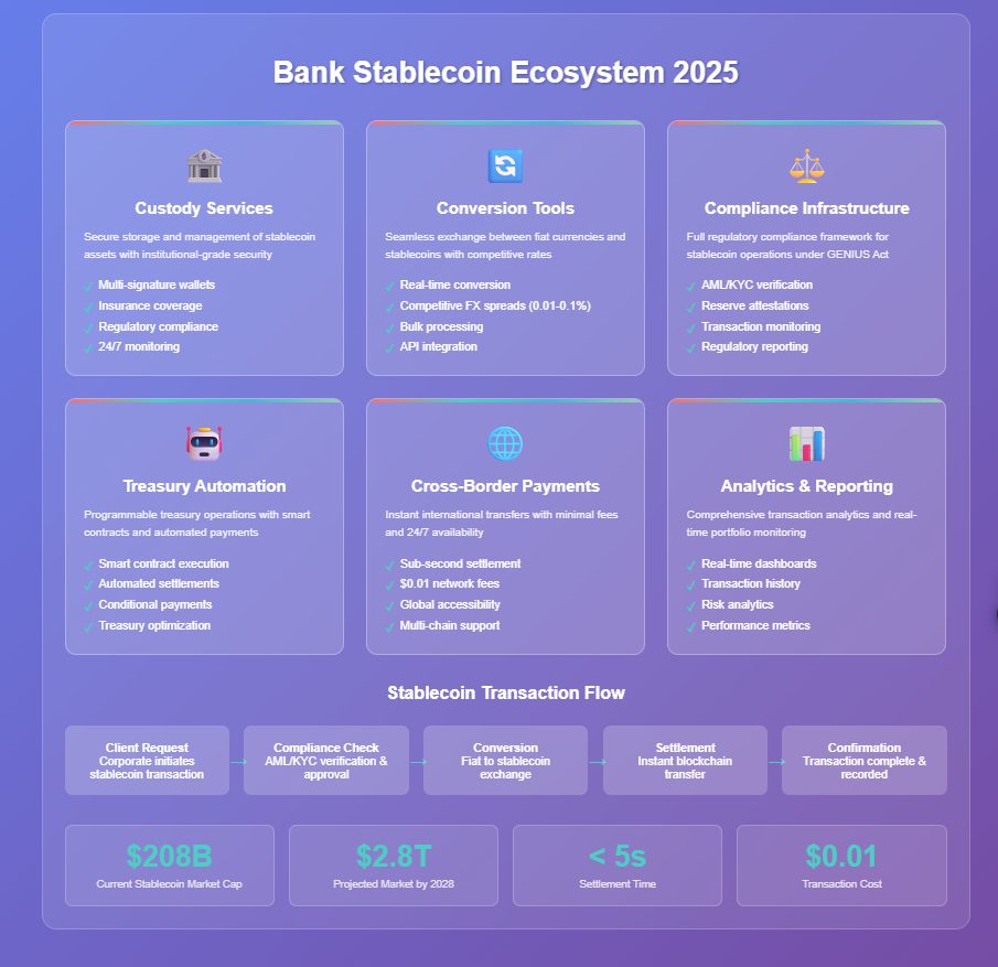 Bank stablecoin ecosystem visualization