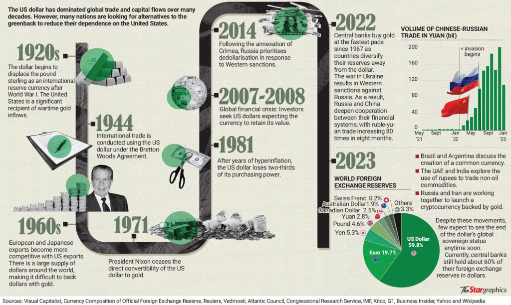 Global dedollarisation trends infographic