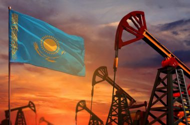 kazakhstan oil and gas flag