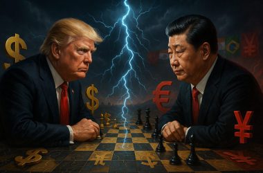 Trump vs Xi playing chess de-dollarization