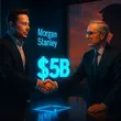 Musk shaking hands Morgan Stanley
