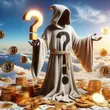 mysterious entity surrounded with dollar and btc