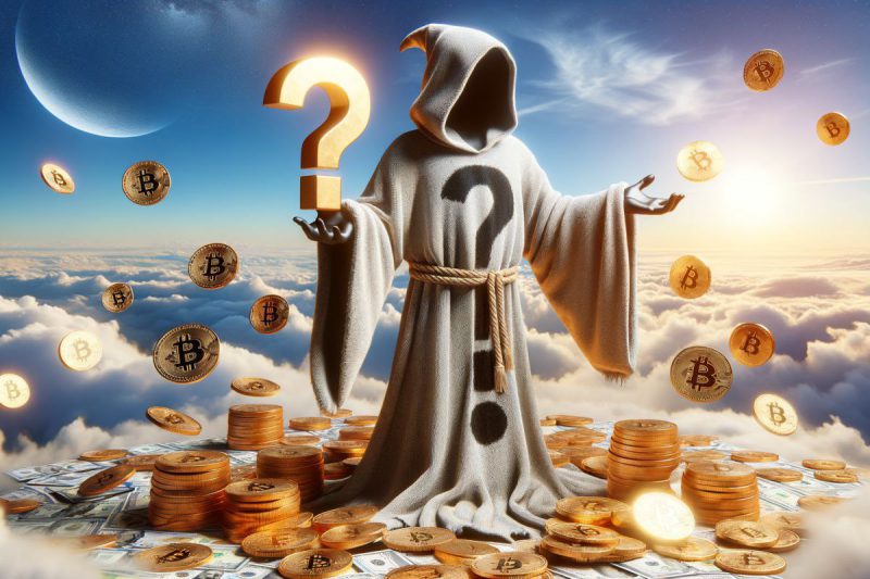 mysterious entity surrounded with dollar and btc