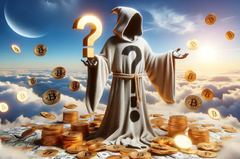 mysterious entity surrounded with dollar and btc