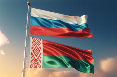Russia Belarus Flags CIS